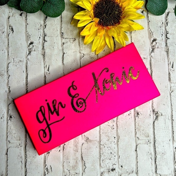 Gin & Tonic Small Wooden Block Sign - Picture 1 of 4